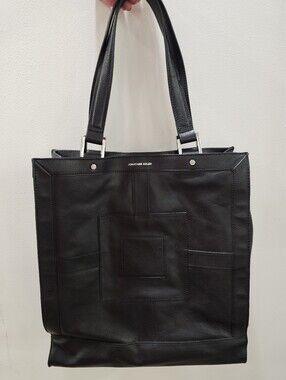 Jonathan Adler Black Full Leather Nixon Tote Bag With OG Dust Bag 9.5/10